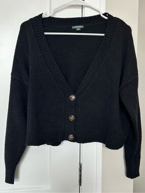 Wild Fable Slouchy Black Button Cardigan Sweater